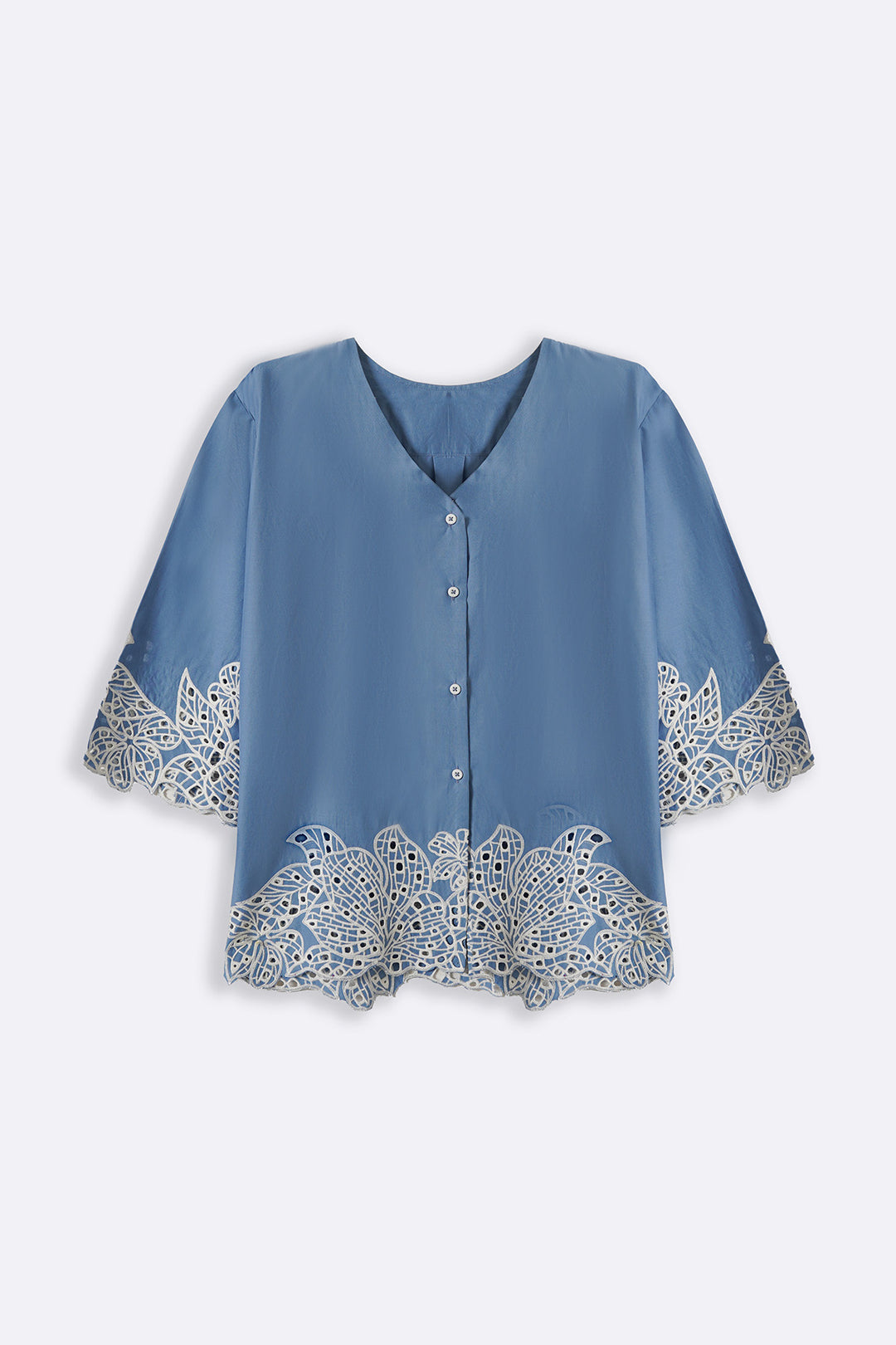 BLUE BLUE SAKURA BRODERIE SHIRT