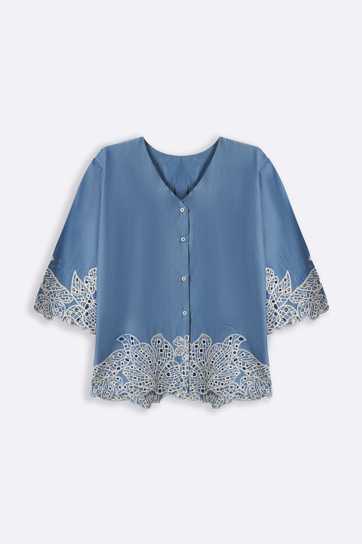 BLUE BLUE SAKURA BRODERIE SHIRT