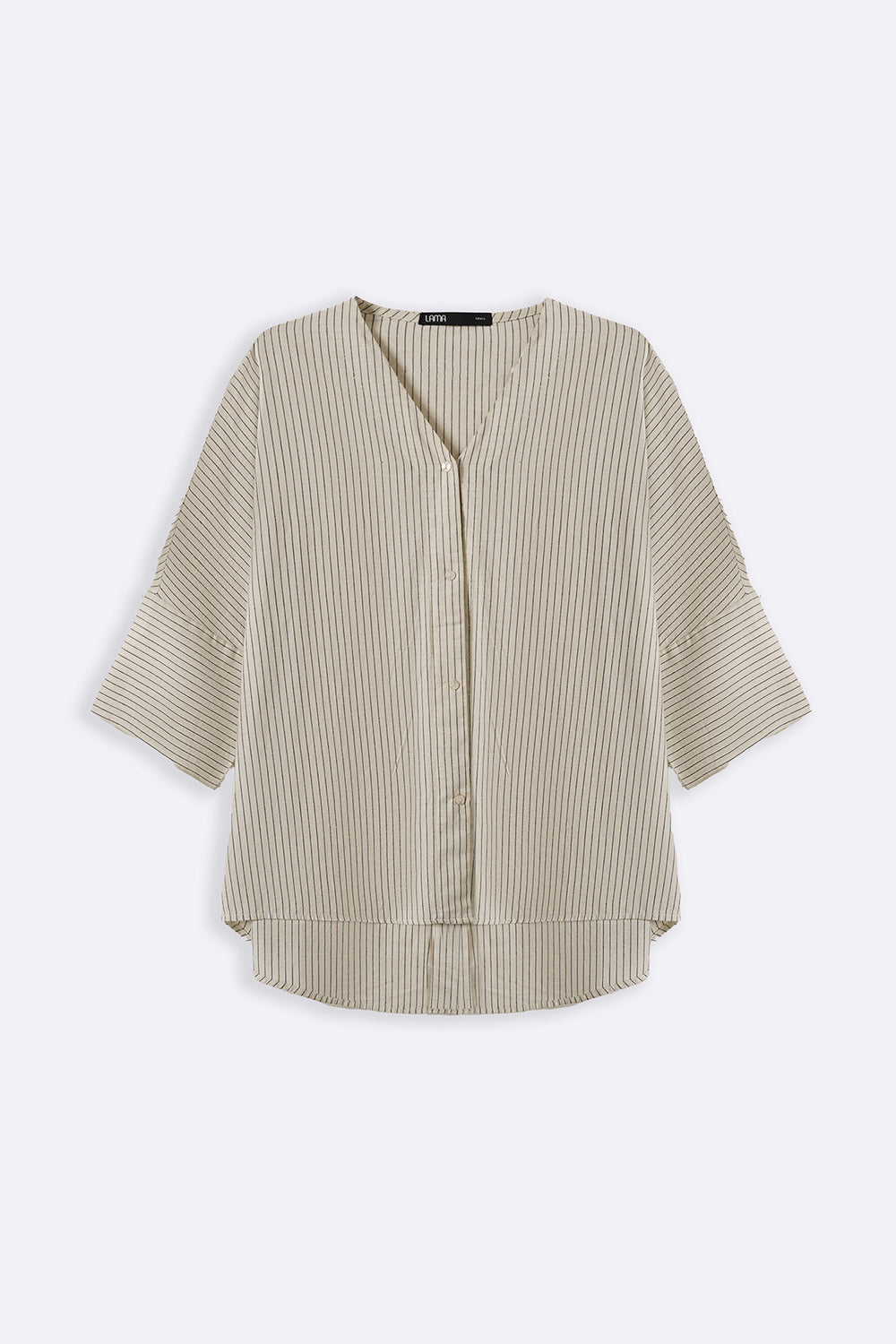 ECRU LINEN BATWING SHIRT