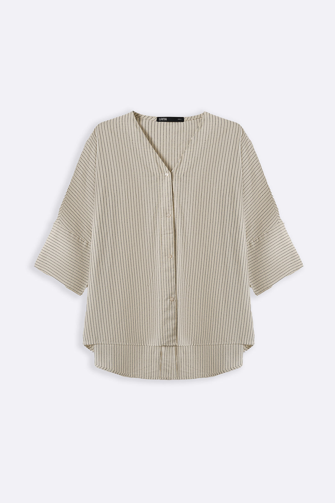 ECRU LINEN BATWING SHIRT