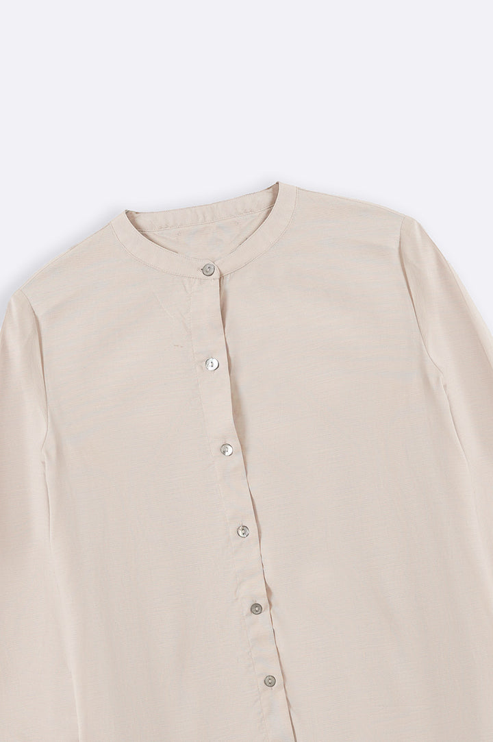 BEIGE COTTON FLARE TUNIC