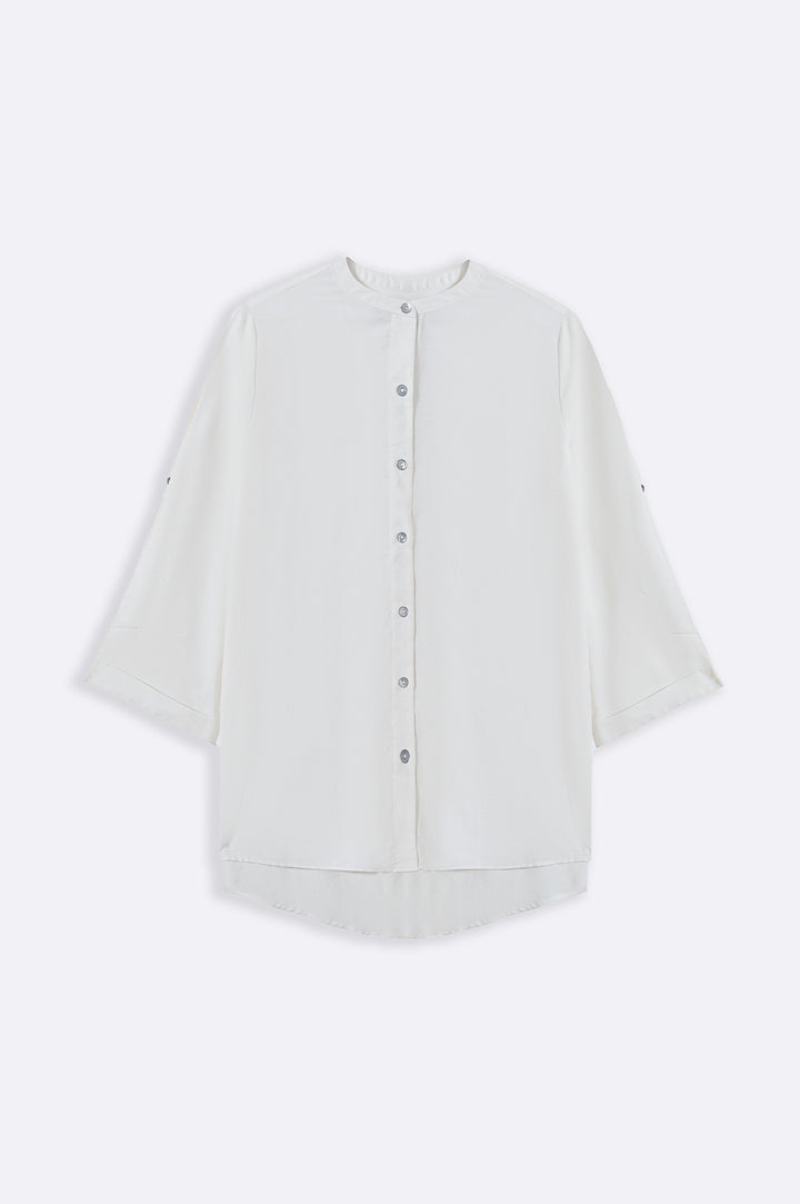 WHITE COTTON FLARE TUNIC