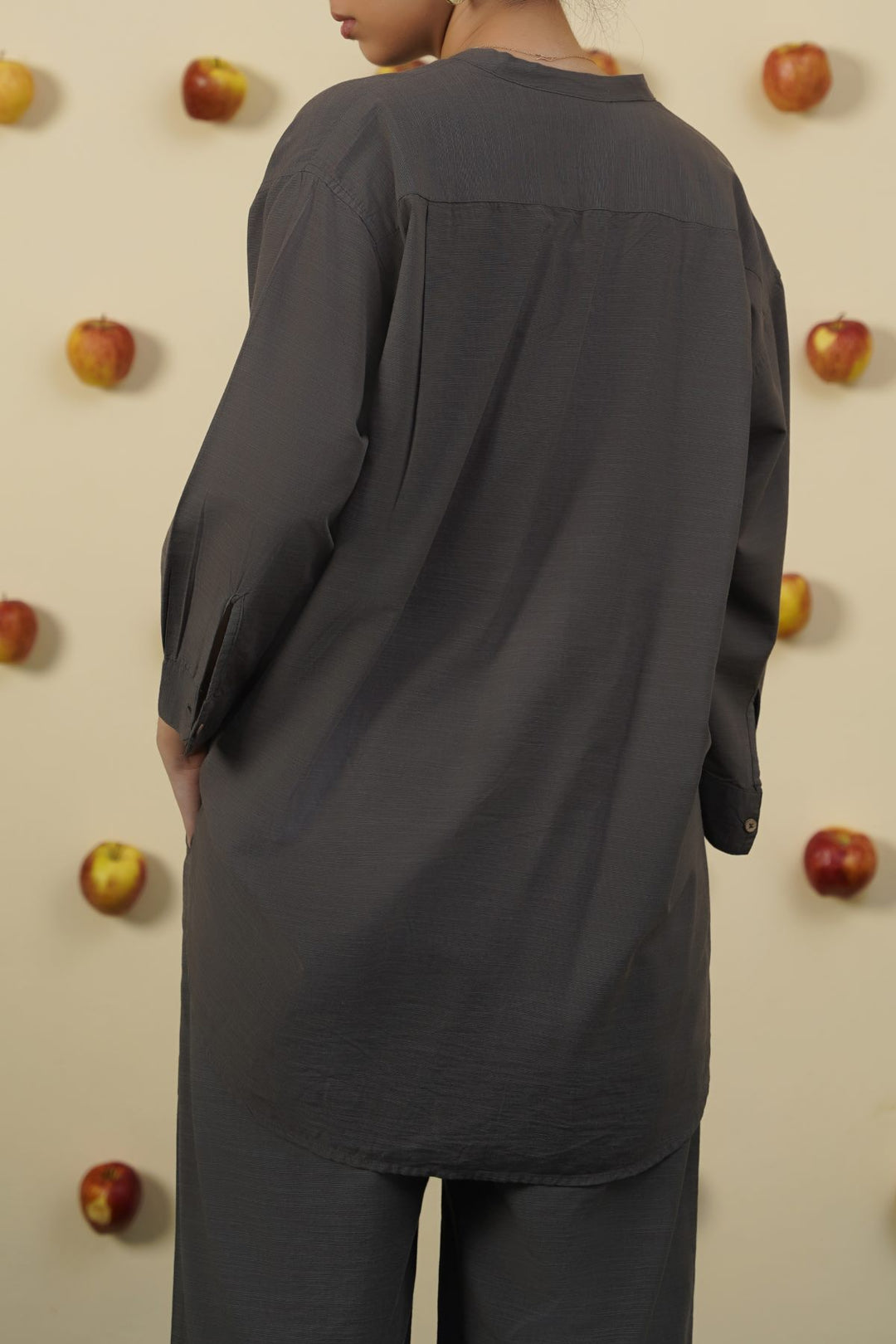 MOUSE GREY ESSENTIAL COTTON SHIRT