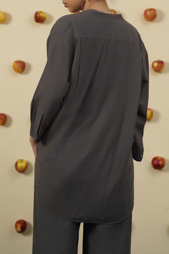 MOUSE GREY ESSENTIAL COTTON SHIRT
