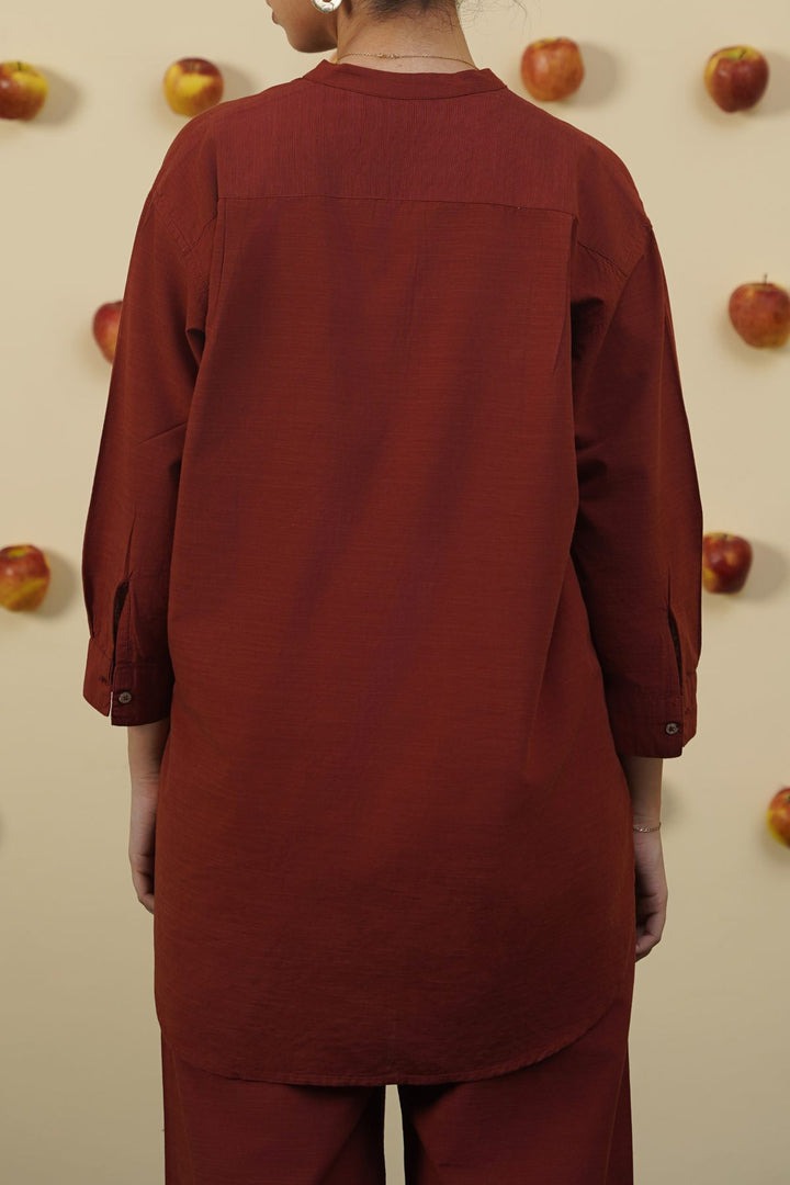 RUST ESSENTIAL COTTON SHIRT