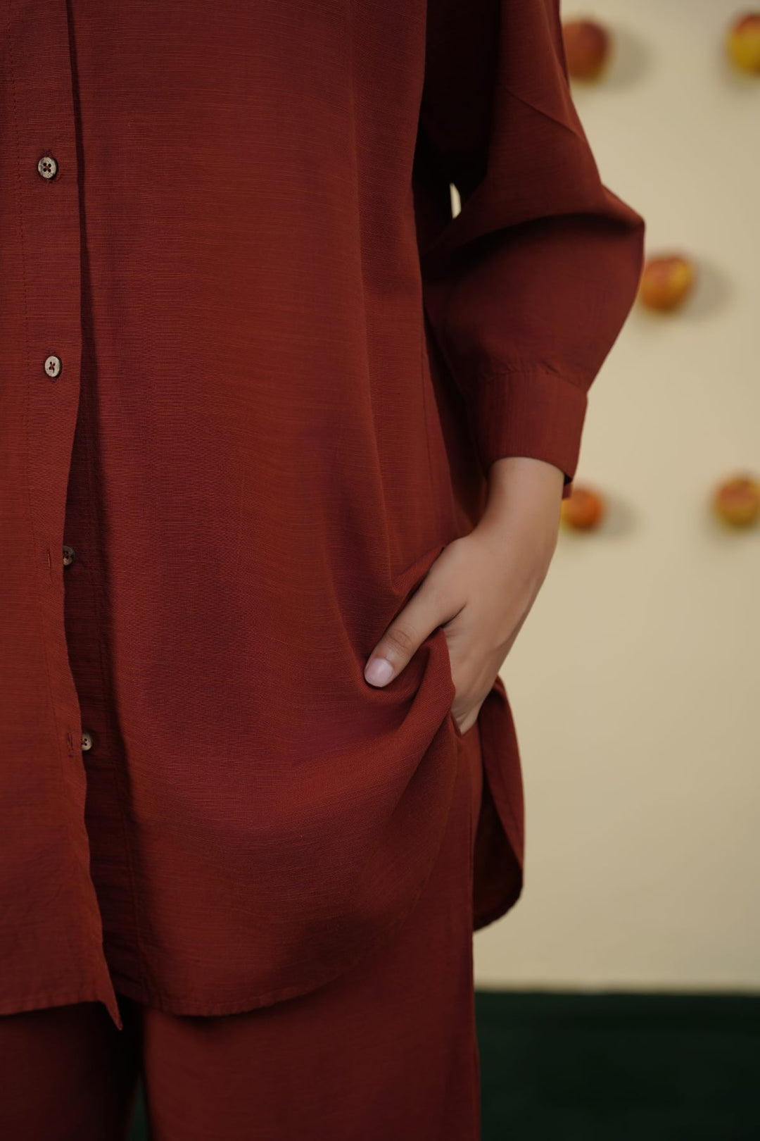 RUST ESSENTIAL COTTON SHIRT