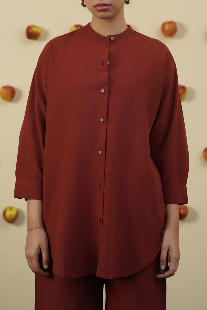 RUST ESSENTIAL COTTON SHIRT