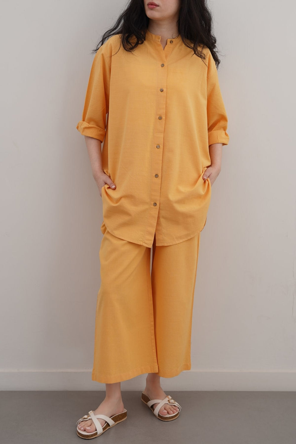 YELLOW ESSENTIAL COTTON SHIRT