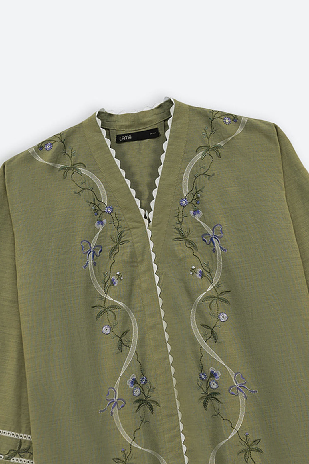 LIGHT GREEN VIOLA AND SAGE EMBROIDERED SHIRT