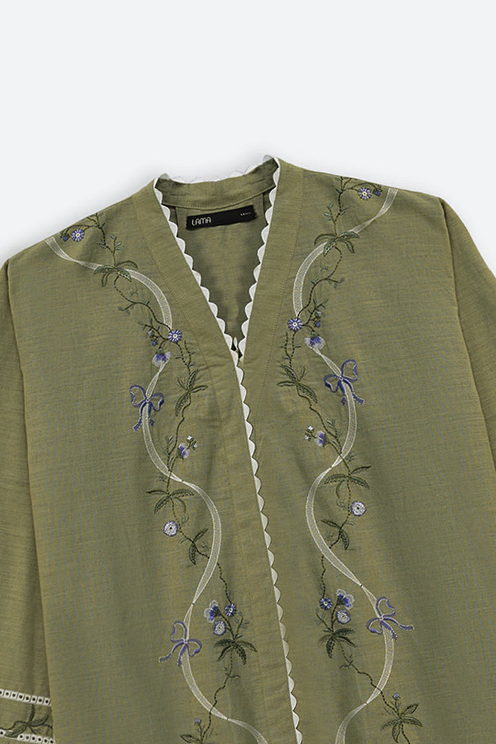 LIGHT GREEN VIOLA AND SAGE EMBROIDERED SHIRT