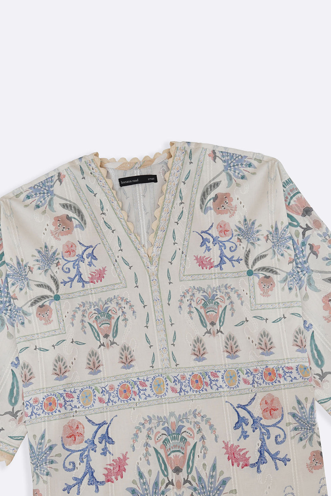 CREAM SUGARLOOP EMBROIDERED TUNIC