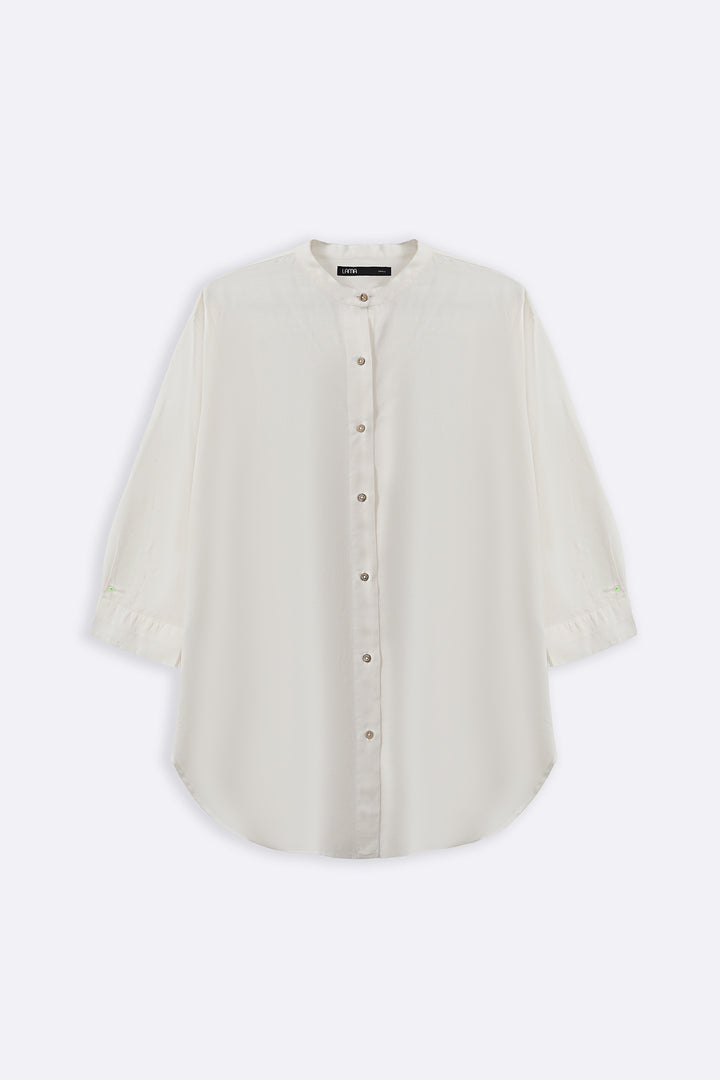 WHITE ESSENTIAL COTTON SHIRT