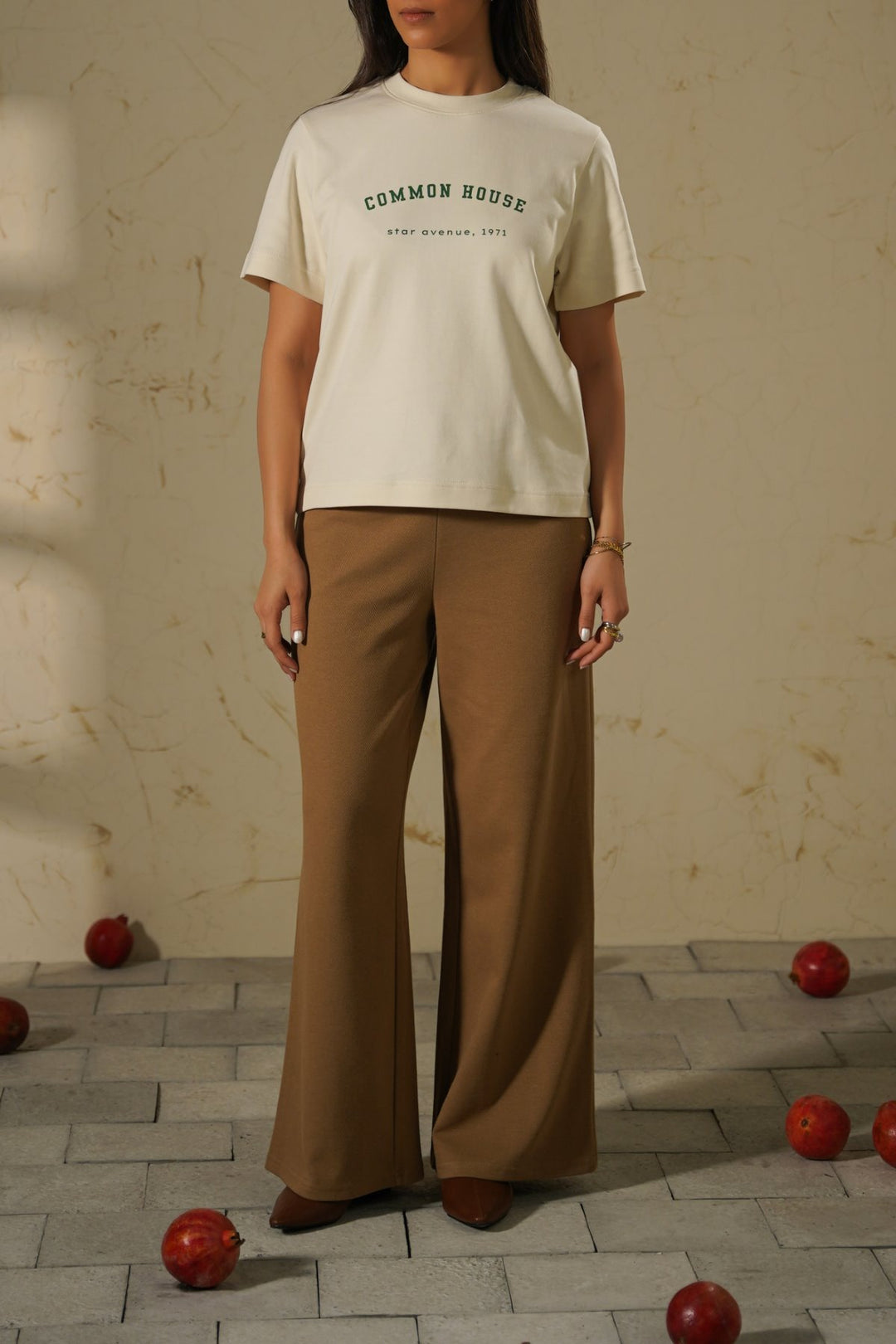 CAMEL SEMI-FORMAL KNIT PANTS
