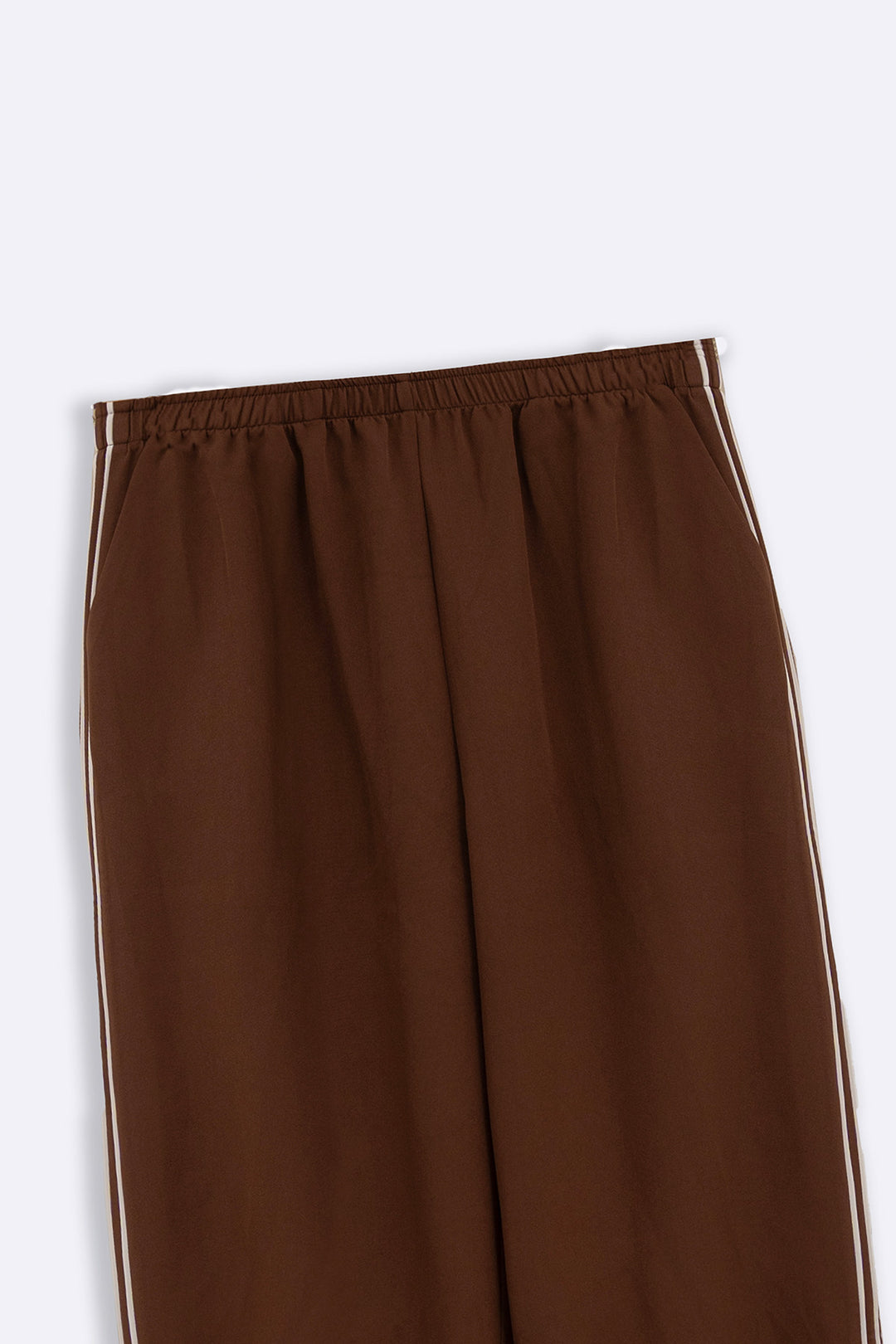 BROWN SPORTS CHIC WIDE PANTS