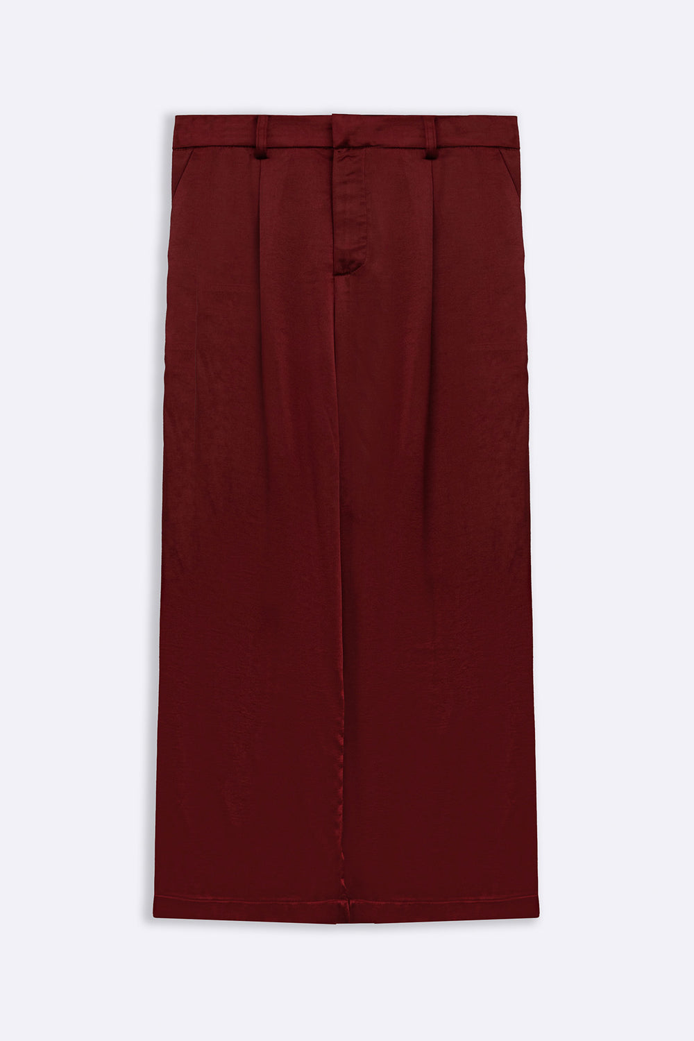 OX BLOOD SILKY FORMAL PANTS