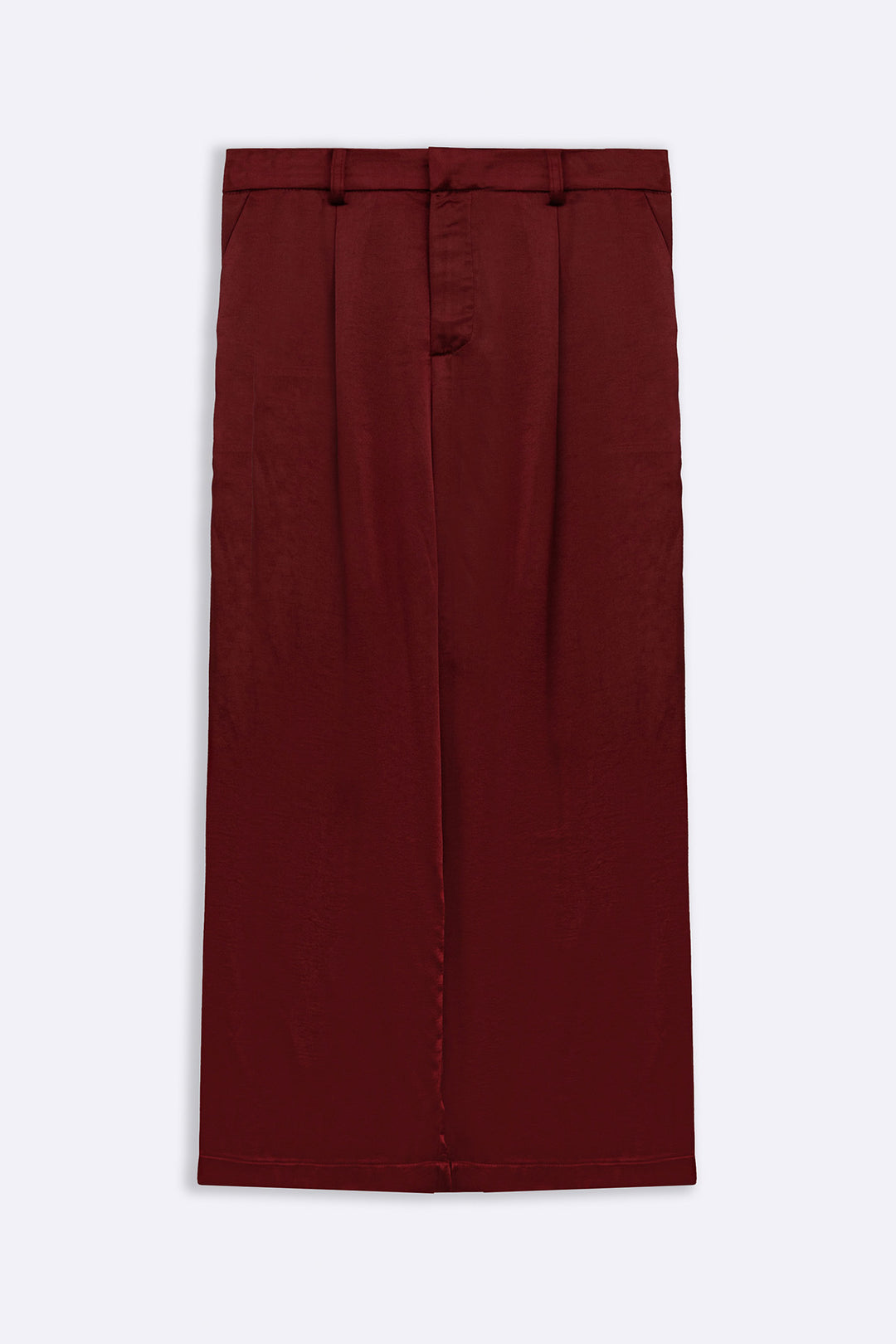 OX BLOOD SILKY FORMAL PANTS