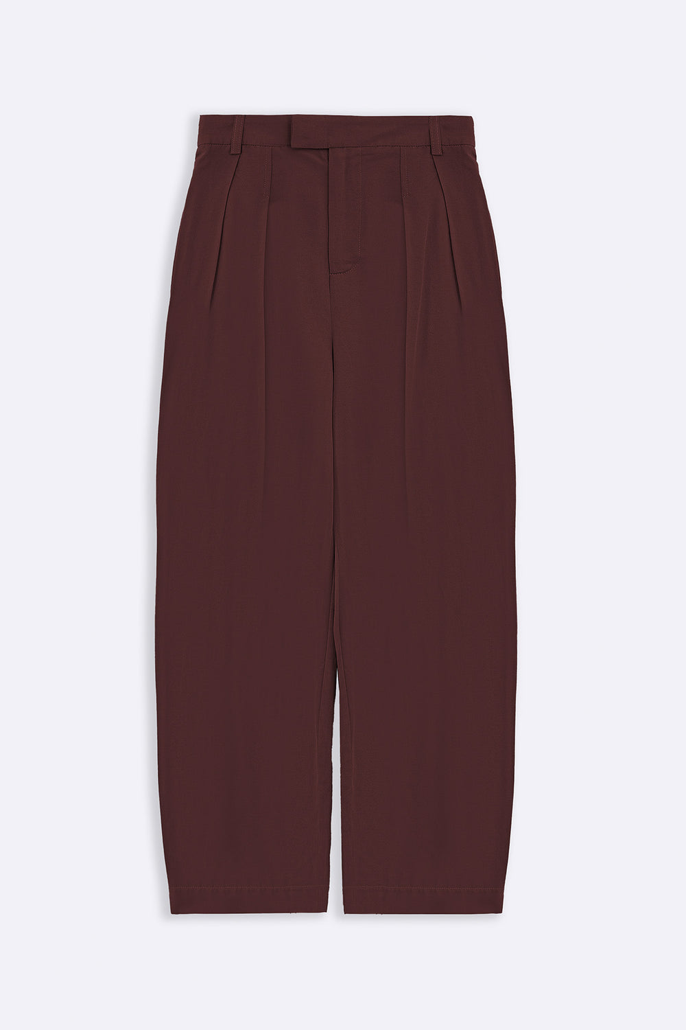 BURGUNDY SLOUCHY PLEATED PANTS