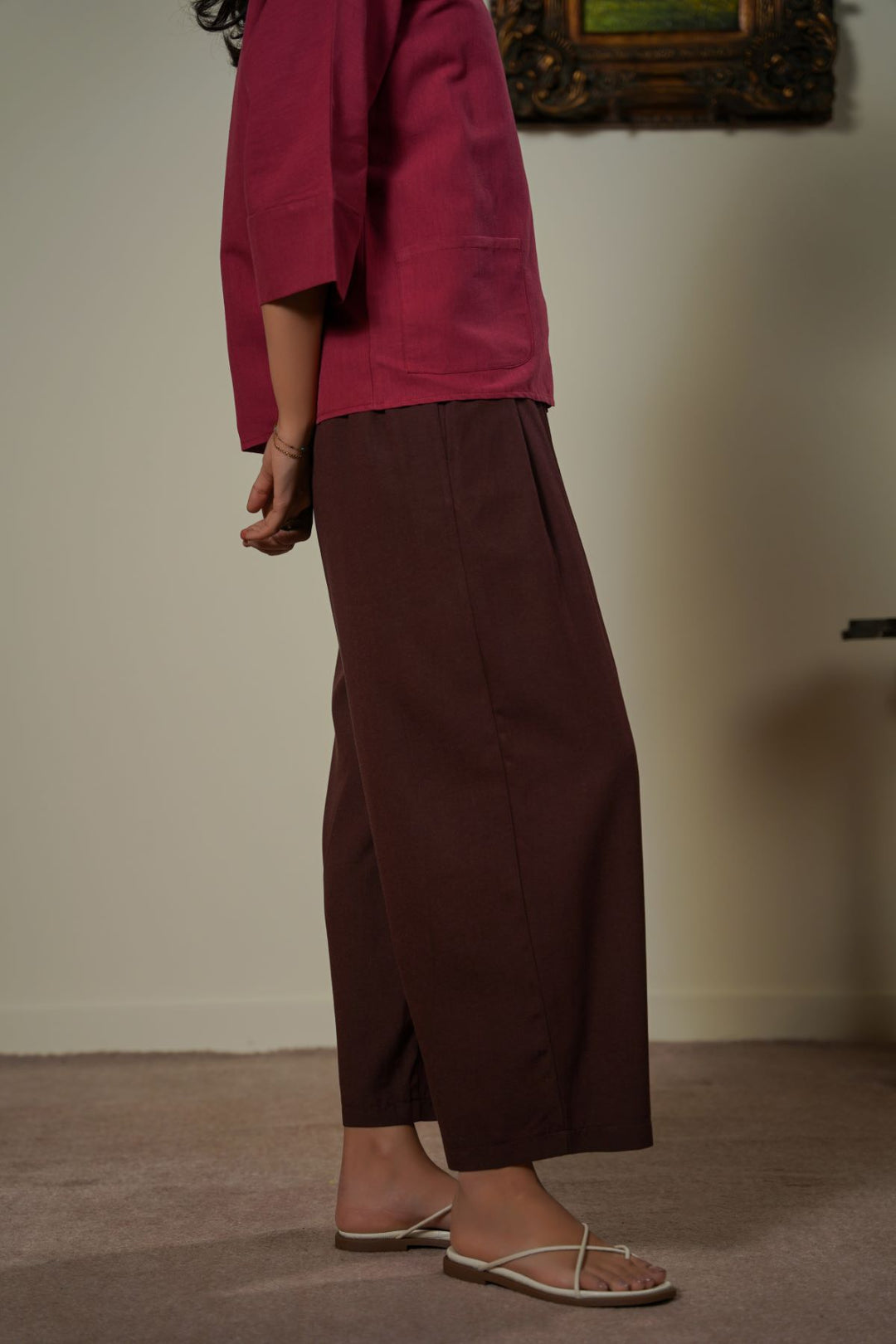SLOUCHY PLEATED PANTS