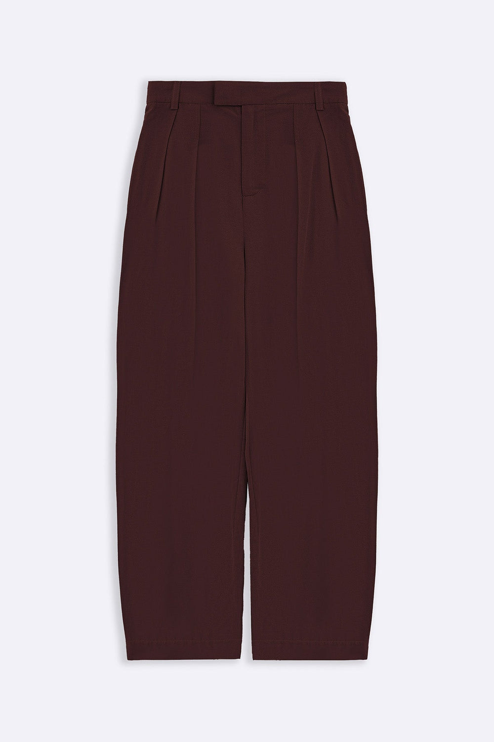 BURGUNDY SLOUCHY PLEATED PANTS