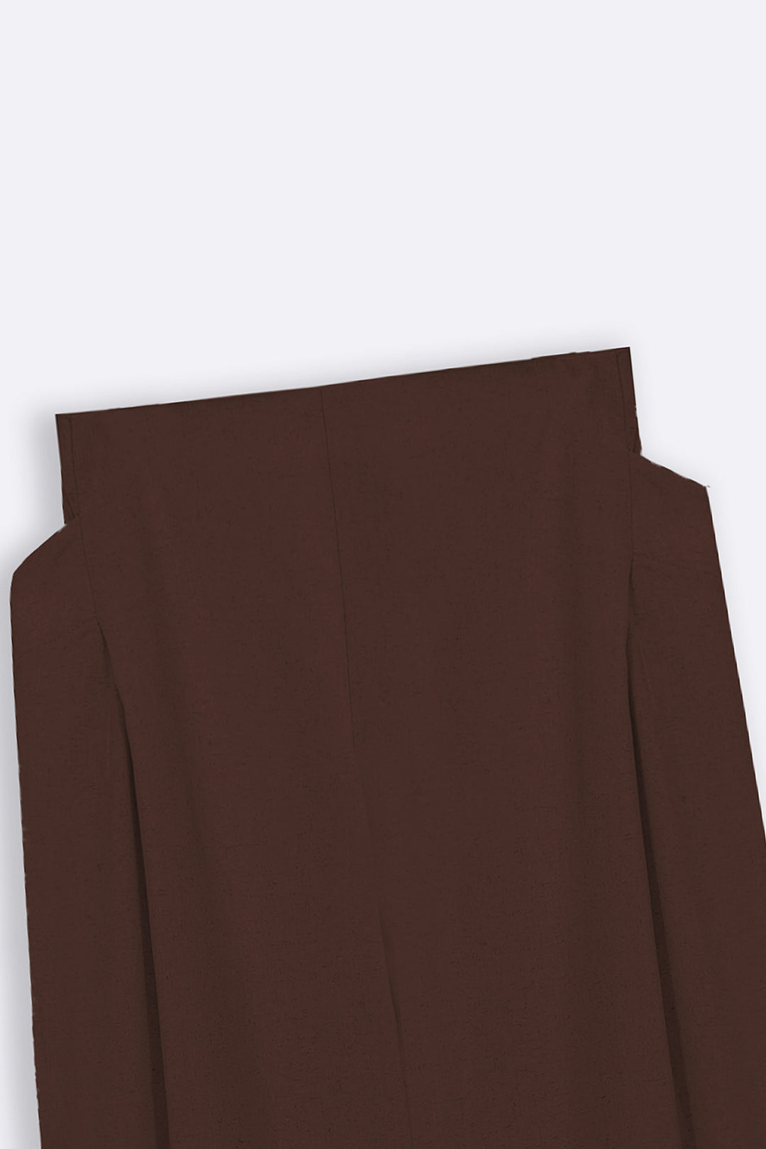 BROWN PLEAT LINEN BLEND PANTS