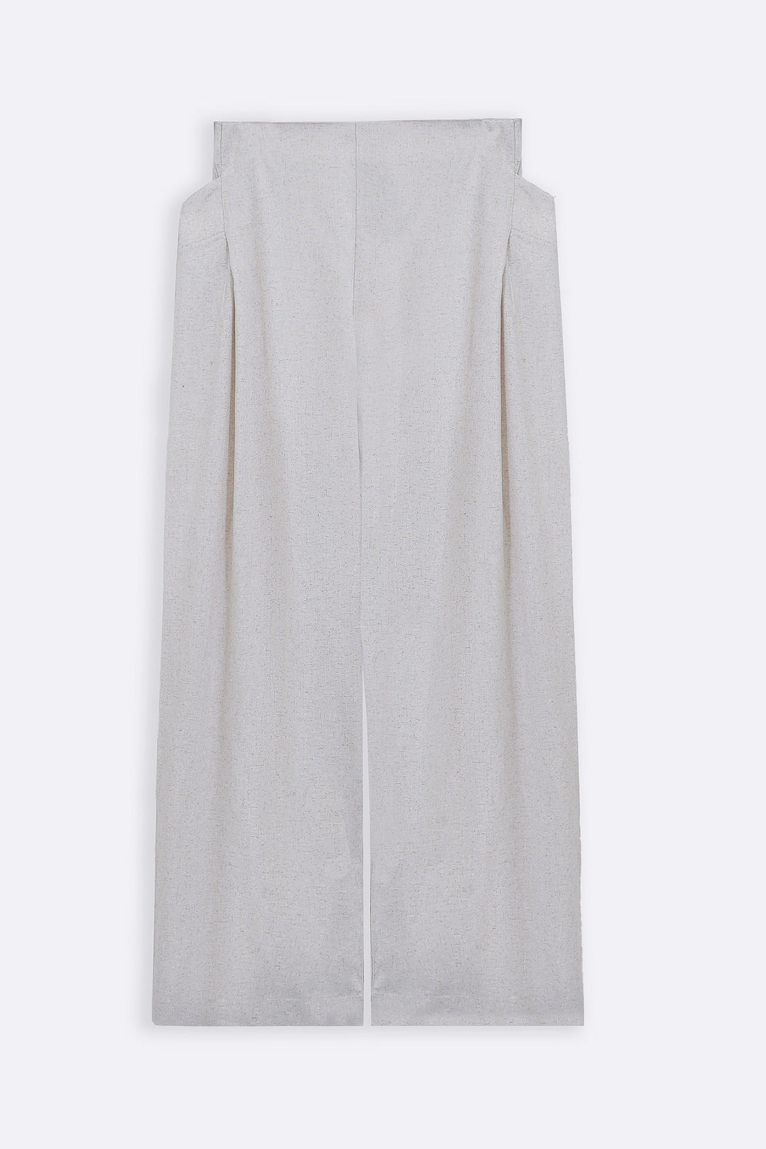 OAT WHITE PLEAT LINEN BLEND PANTS