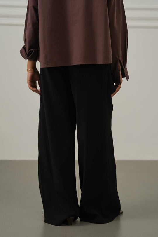 BLACK SKIRT OVERLAY PANTS