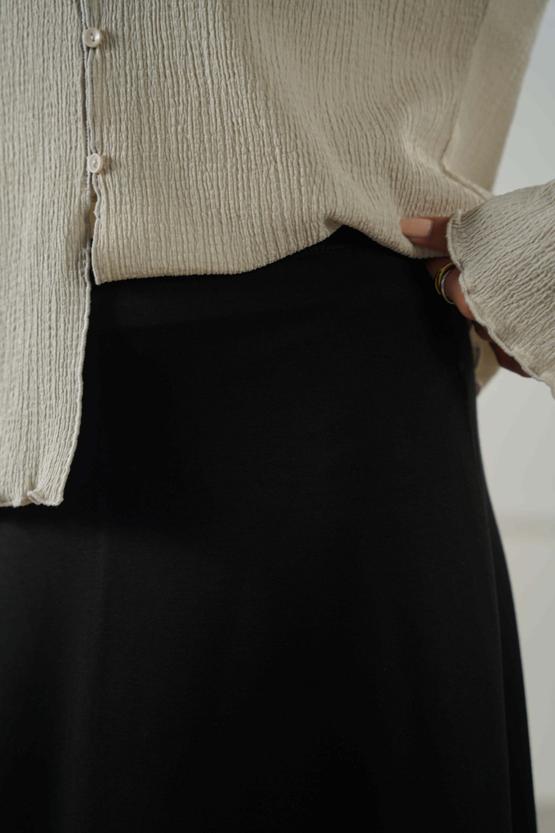 BLACK CASUAL EVERYDAY SKIRT