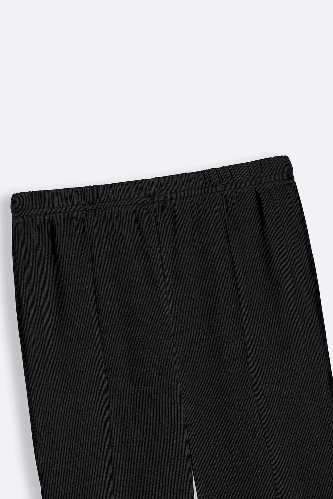 BLACK TAPERED SLIT PANTS