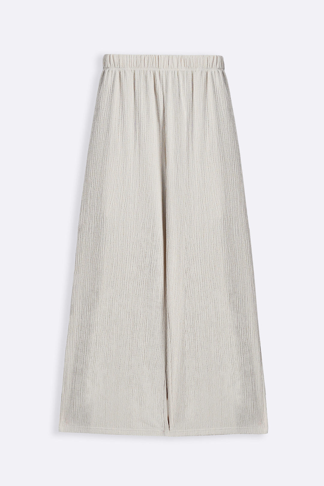 IVORY CRINKLE KNIT PANTS