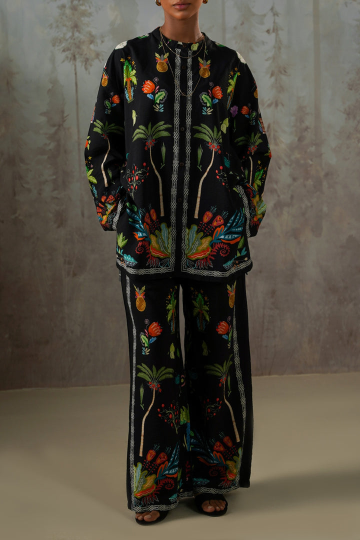 BLACK GREEN APPLE PANTS