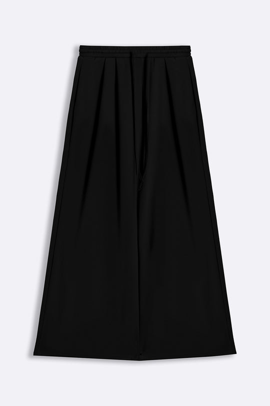 BLACK FLOWY WIDE PANTS