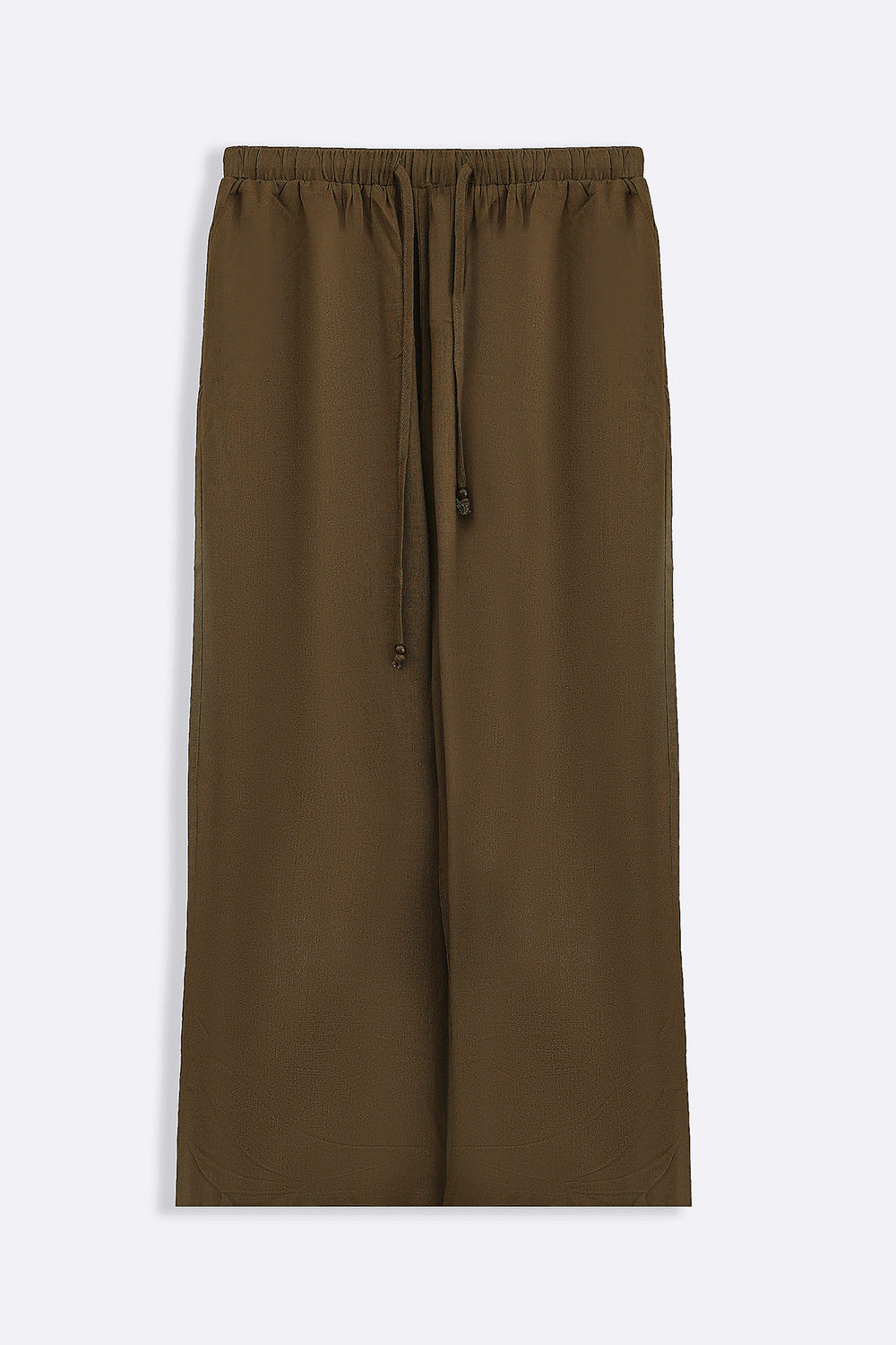 BROWN LINEN BLEND EASE CULOTTES