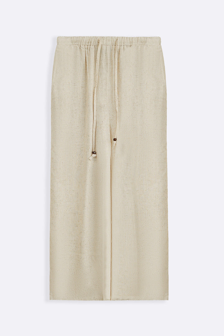 OAT MELANGE LINEN BLEND EASE CULOTTES