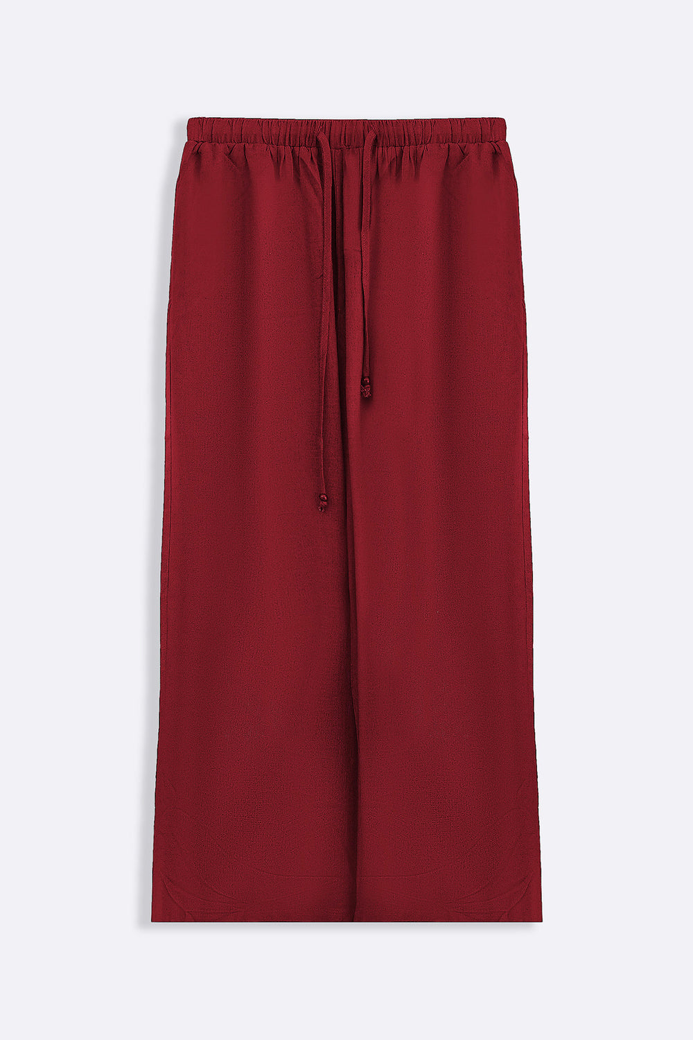 RED LINEN BLEND EASE CULOTTES