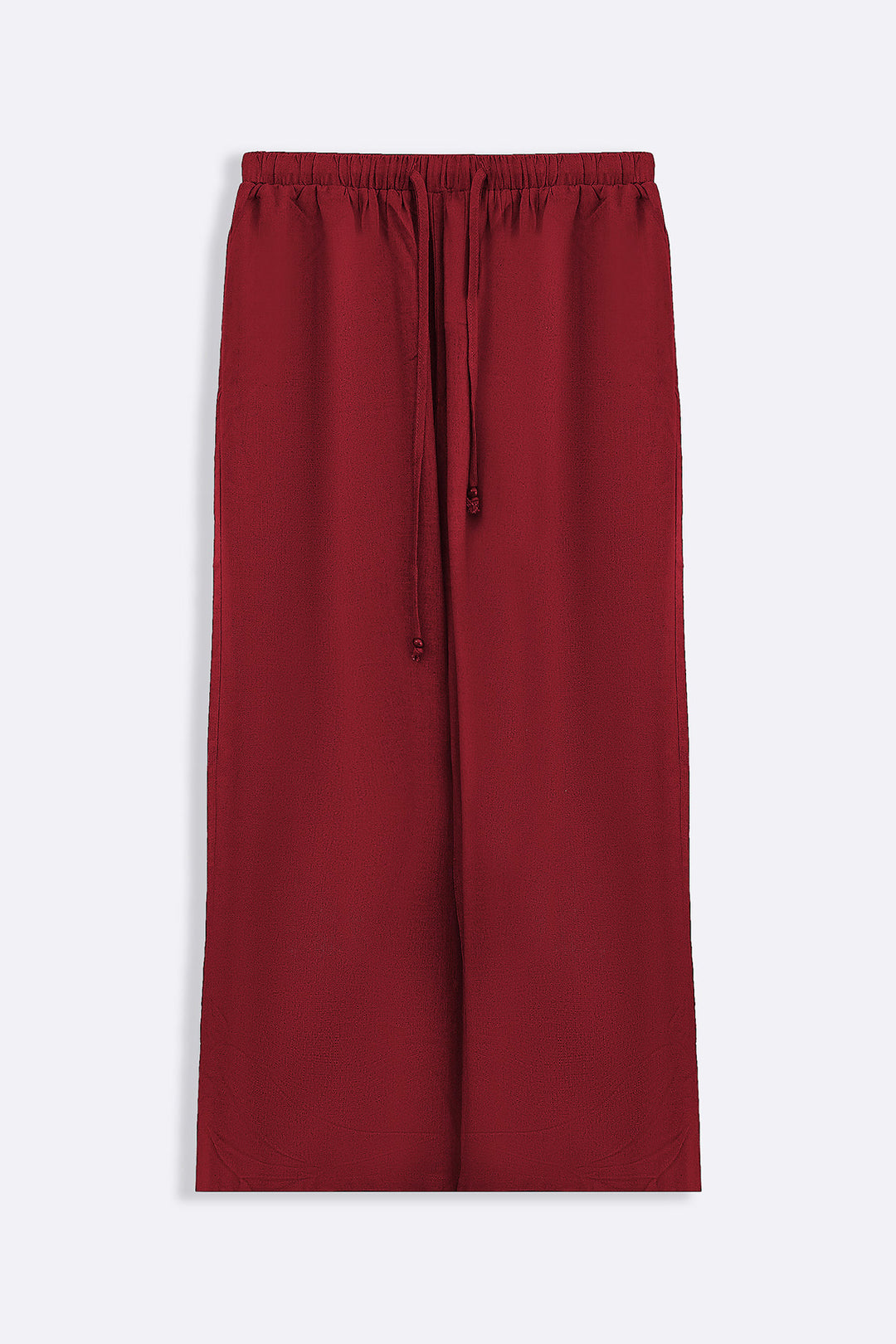 RED LINEN BLEND EASE CULOTTES