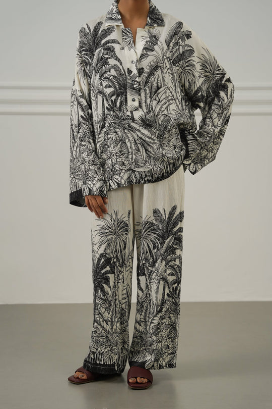 OFF WHITE JUNGLE ETCH PANTS