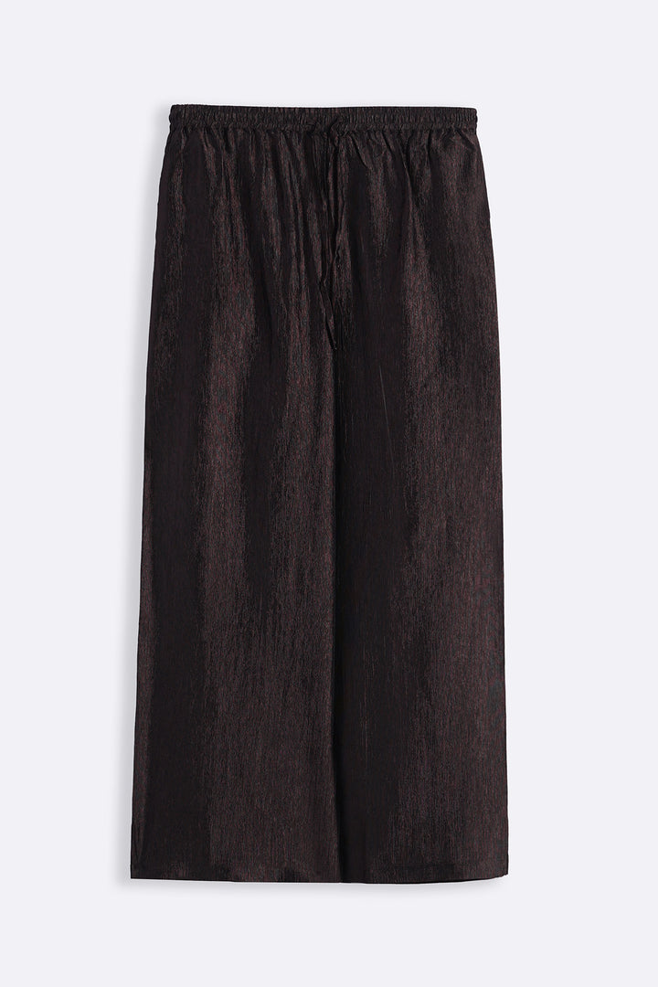 COFFEE TEXTURED FLOWY PANTS