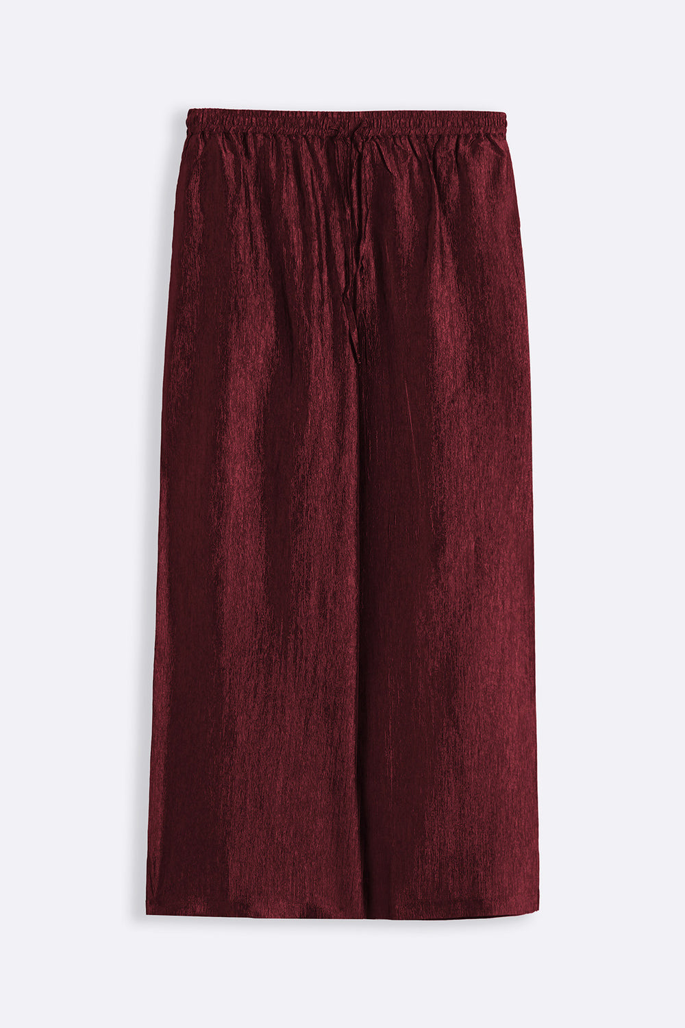 RUST TEXTURED FLOWY PANTS