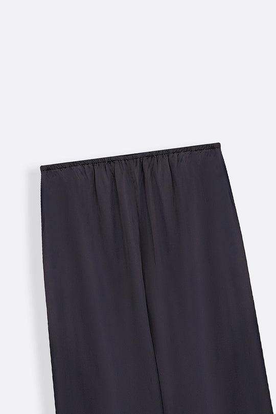 MIDNIGHT BLUE SATIN WIDE PANTS