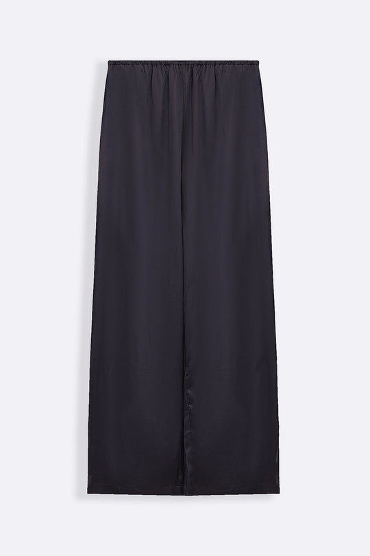 MIDNIGHT BLUE SATIN WIDE PANTS
