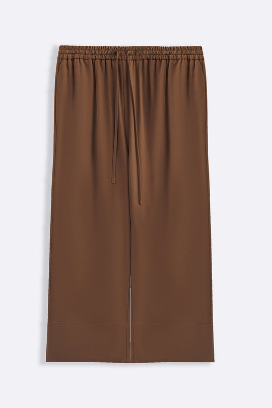 TAUPE TENCEL-LINEN EASE PANTS
