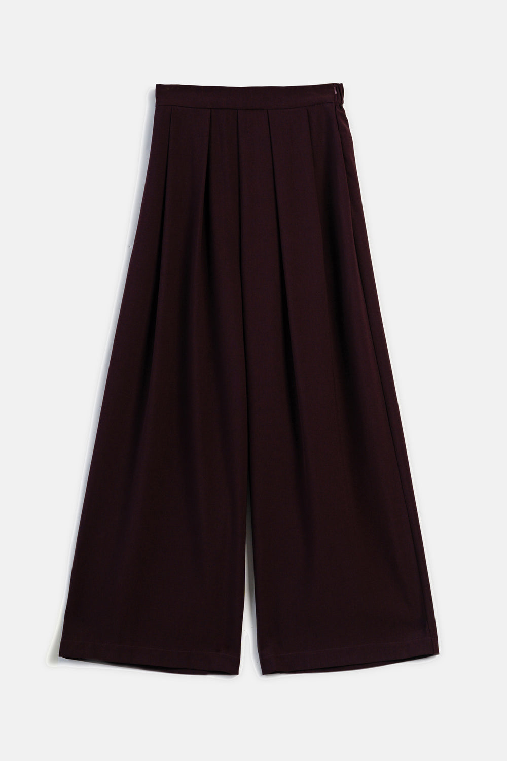 WINE FLOW PLEATED PANTS