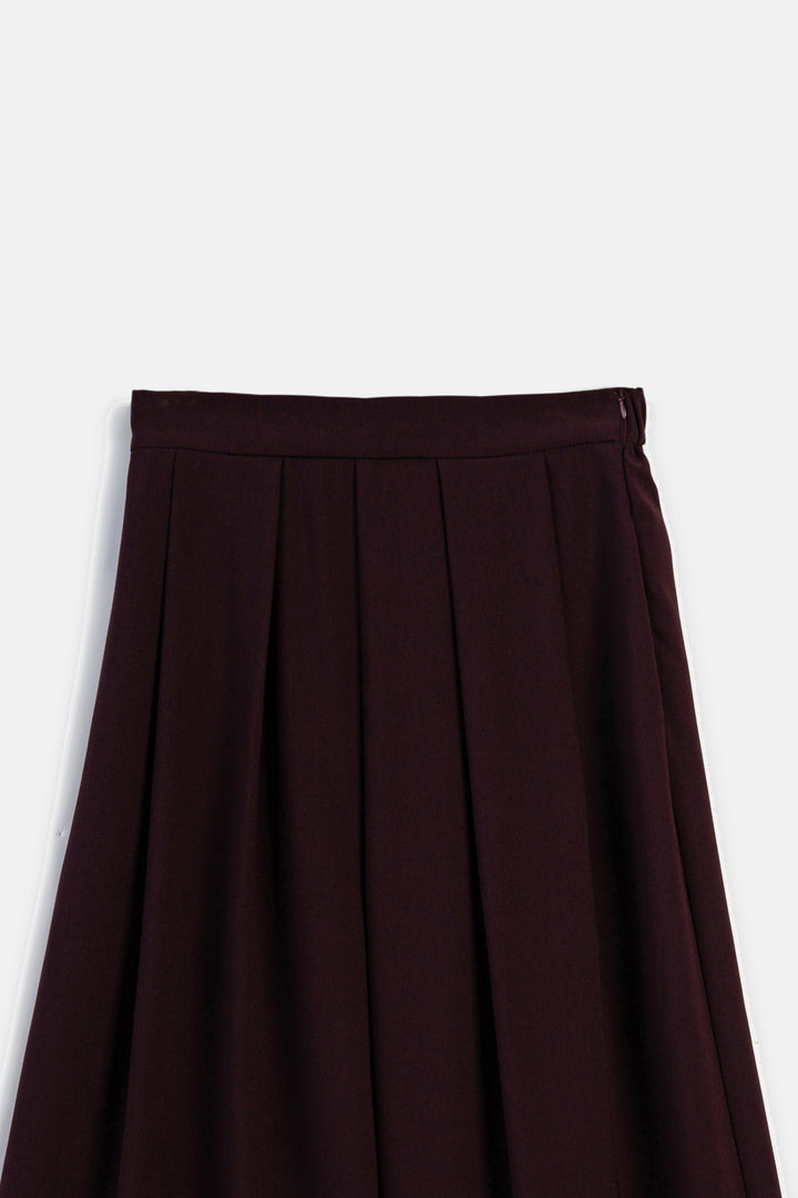 WINE FLOW PLEATED PANTS