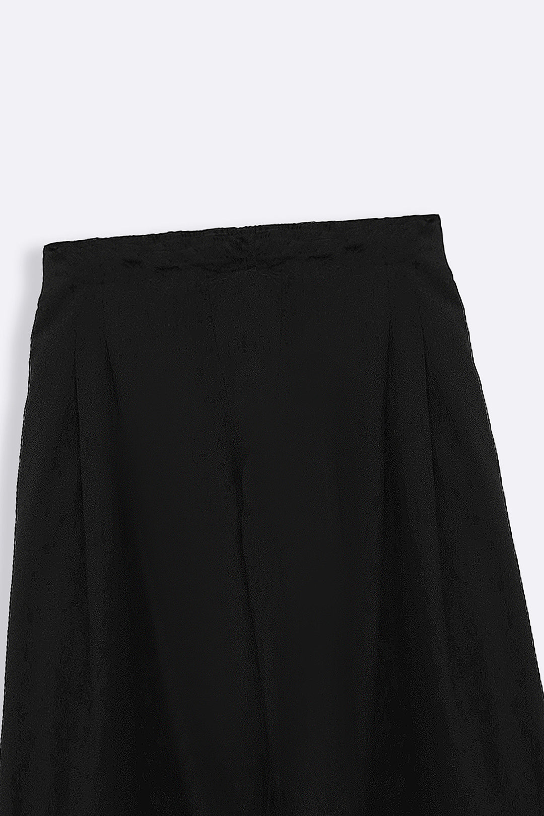 BLACK COTTON LINEN PLEAT PANTS
