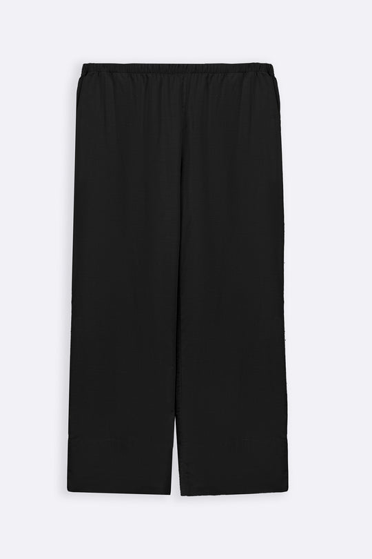 BLACK EASY WIDE PANTS