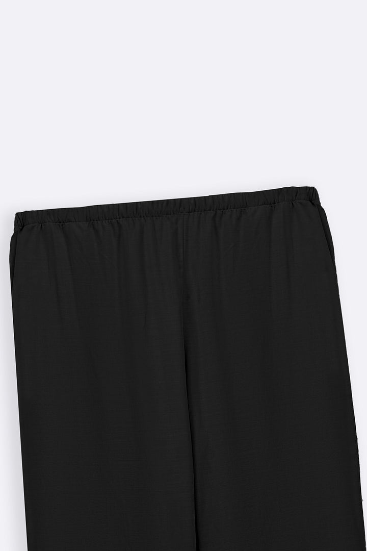 BLACK EASY WIDE PANTS