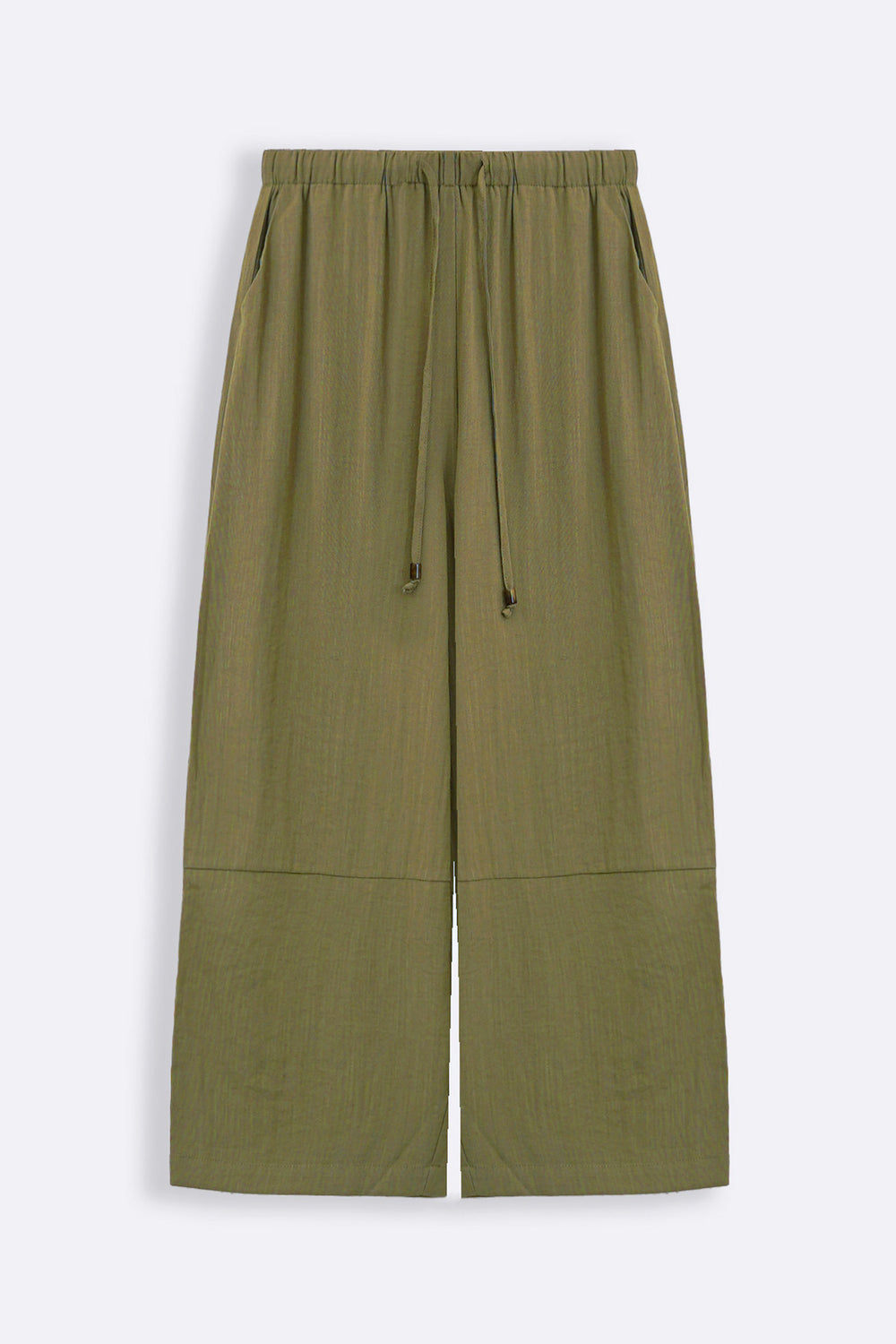 OLIVE CROPPED SAFARI PANTS