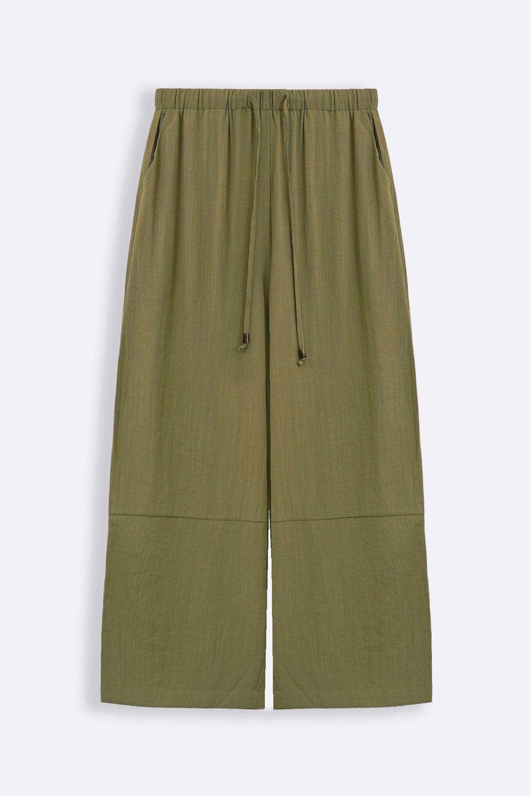 OLIVE CROPPED SAFARI PANTS