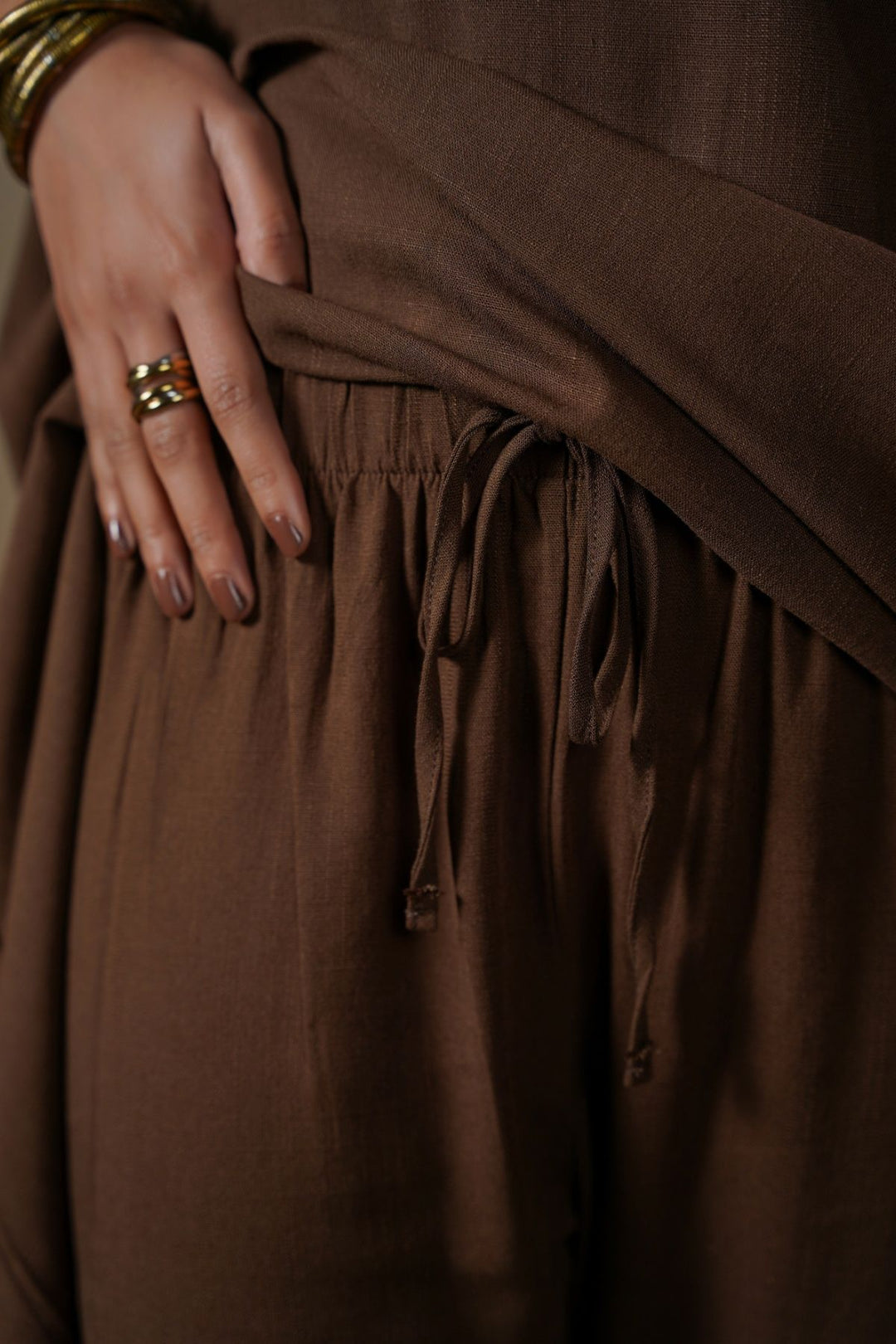 COFFEE EVERYDAY LINEN BLEND PANTS