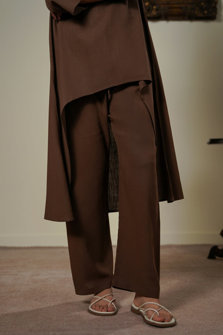 COFFEE EVERYDAY LINEN BLEND PANTS
